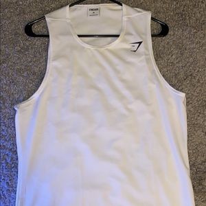 Mens Gymshark white tank